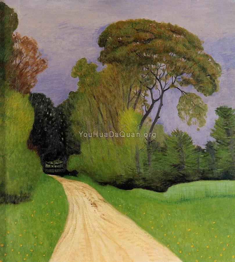 The Entrance to the Villa Beaulieu in Honfleur - 菲利克斯·瓦洛东